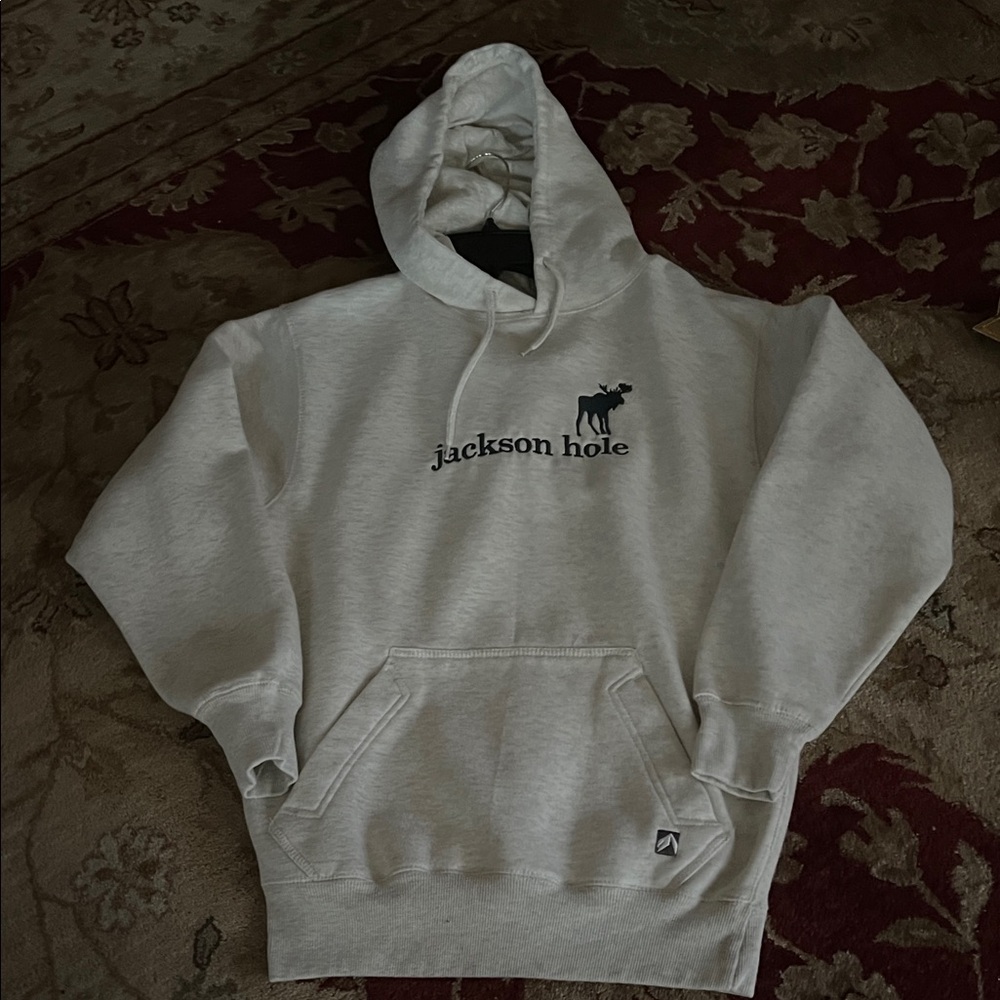 Jackson Hole Wyoming Gray Hoodie for Men